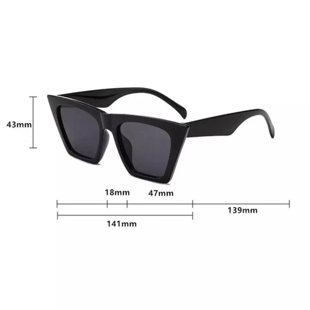 Oversized White Cat Eye Sunglasses - Picture 5 of 7